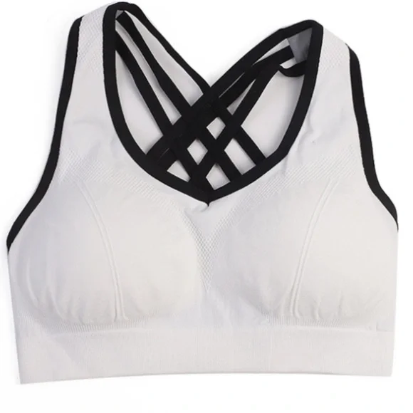Seamless Small Padded Strappy Sports Bra Yoga Fitness Running Sportswear top - Picture 11 of 13